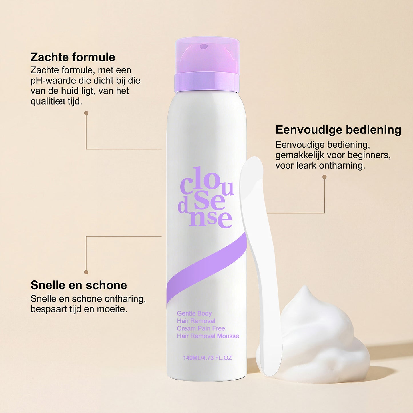 clevora Gentle Hair Removal Body Mousse